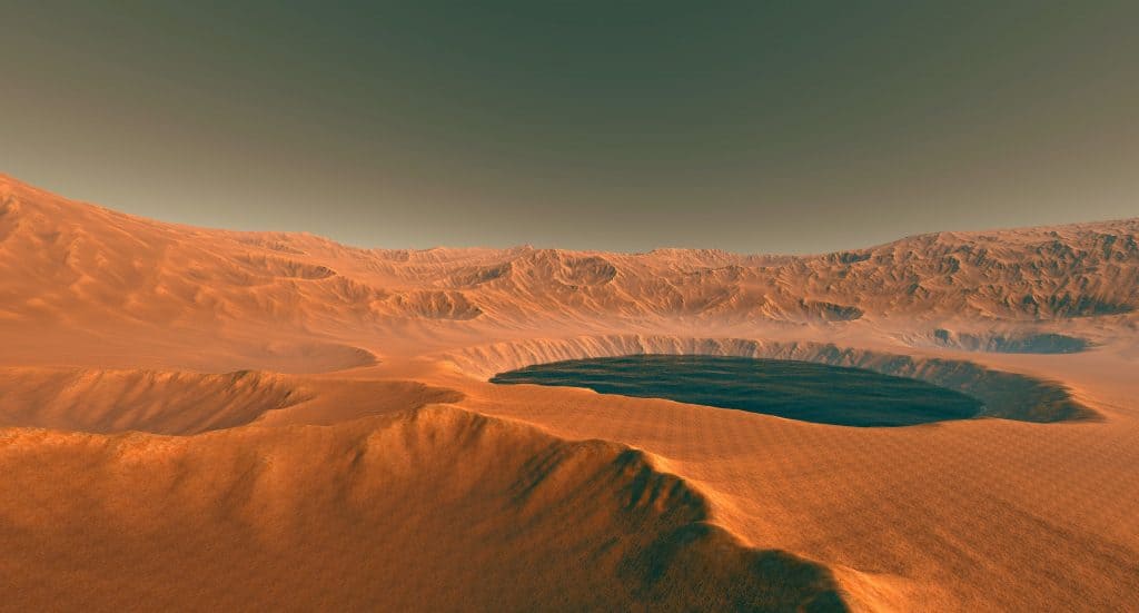 Presença de água no Sistema Solar, imagem do planeta Marte