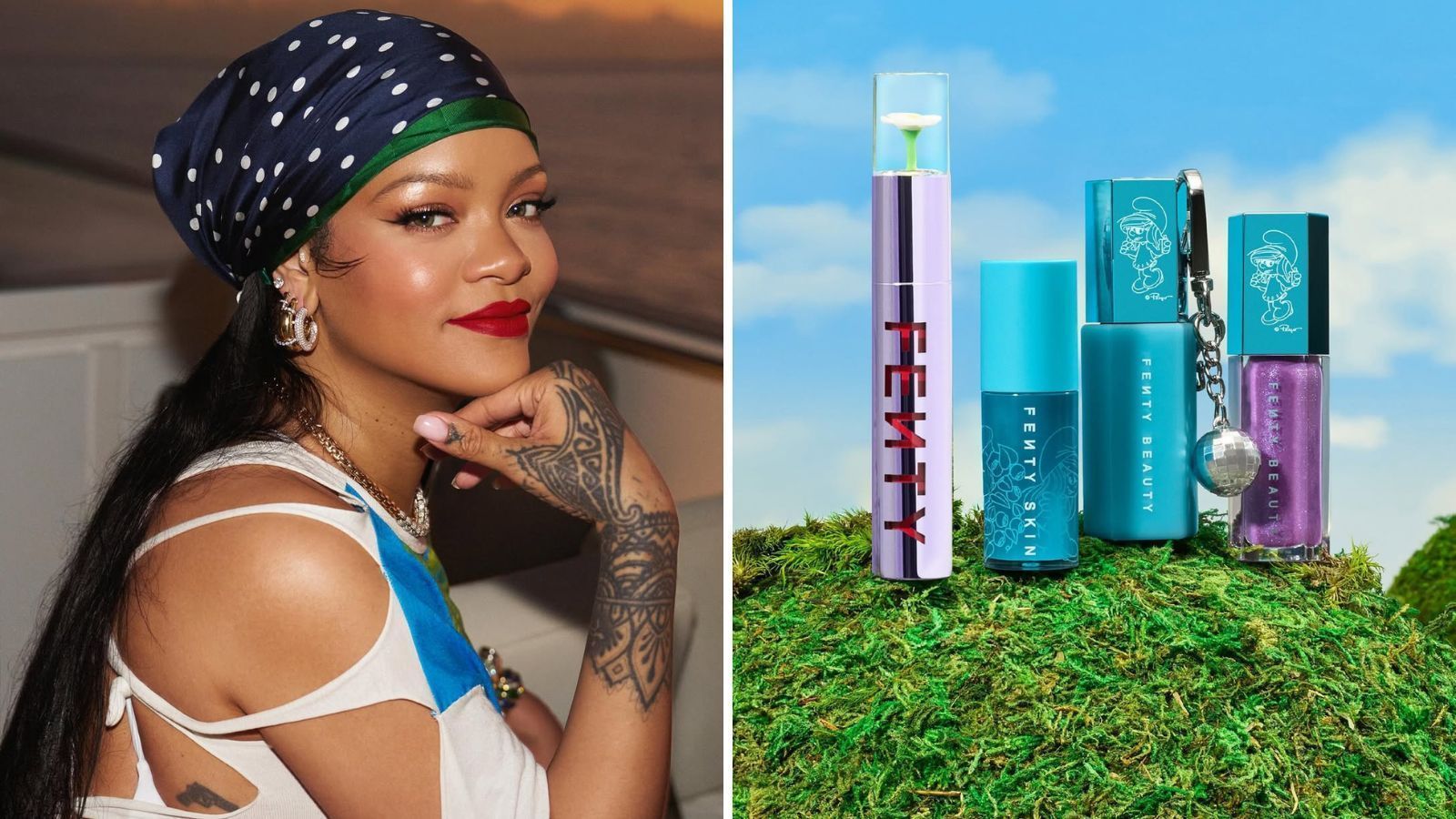 Marca de Rihanna lança coleção inspirada no universo de “Smurfs”; confira