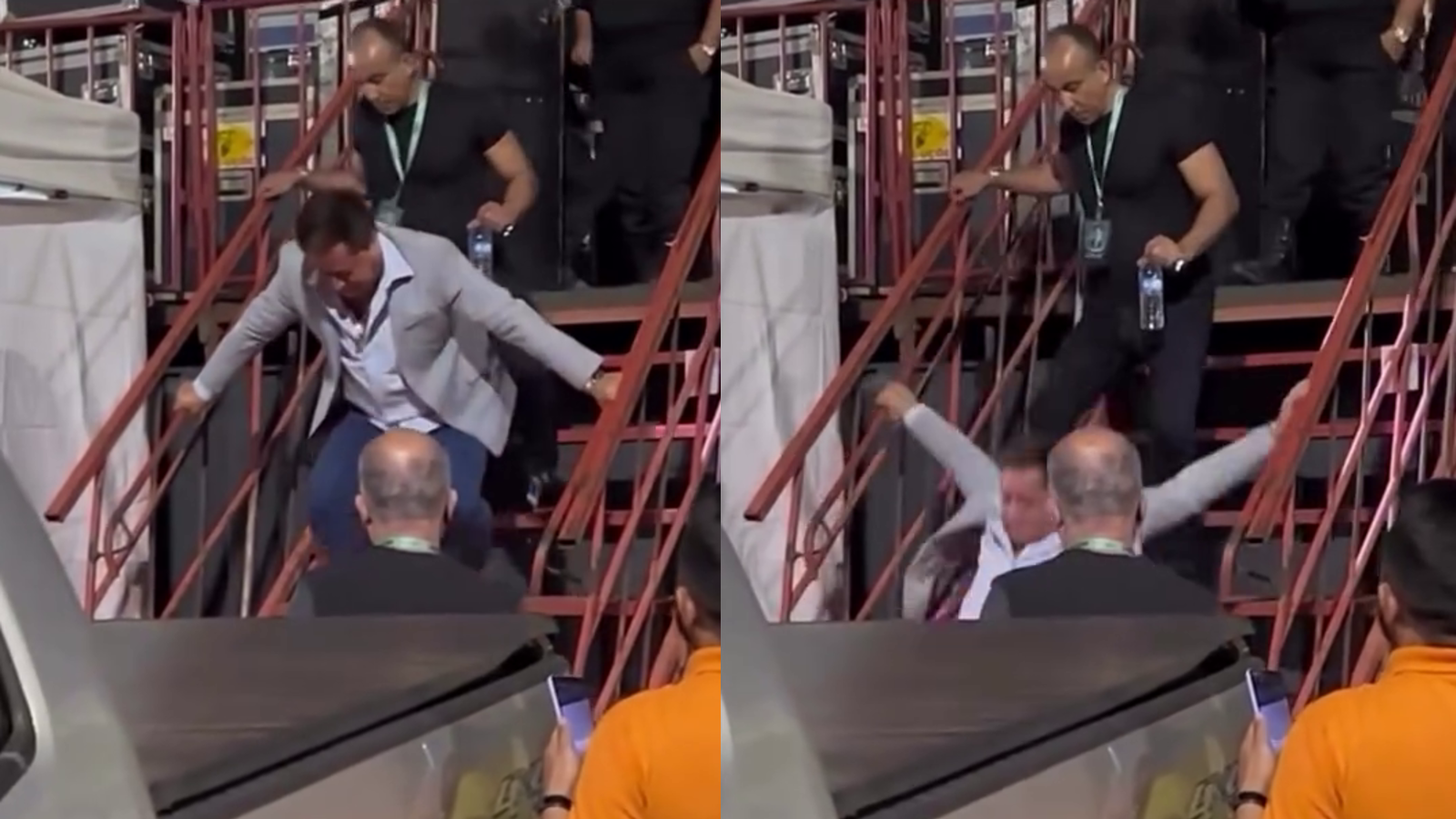 Zé Felipe zoa Leonardo com vídeo de tombo do pai em show Zé Felipe zoa Leonardo com vídeo de tombo do pai em show