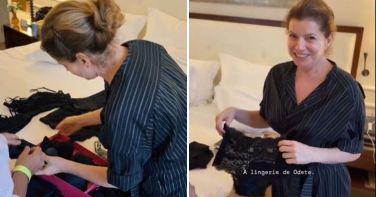 Debora Bloch leva para casa lingerie de Odete após fim das gravações Debora Bloch leva para casa lingerie de Odete após fim das gravações