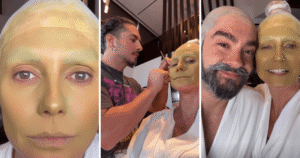 Cobras que se mexem e língua bifurcada: confira fantasia de Heidi Klum