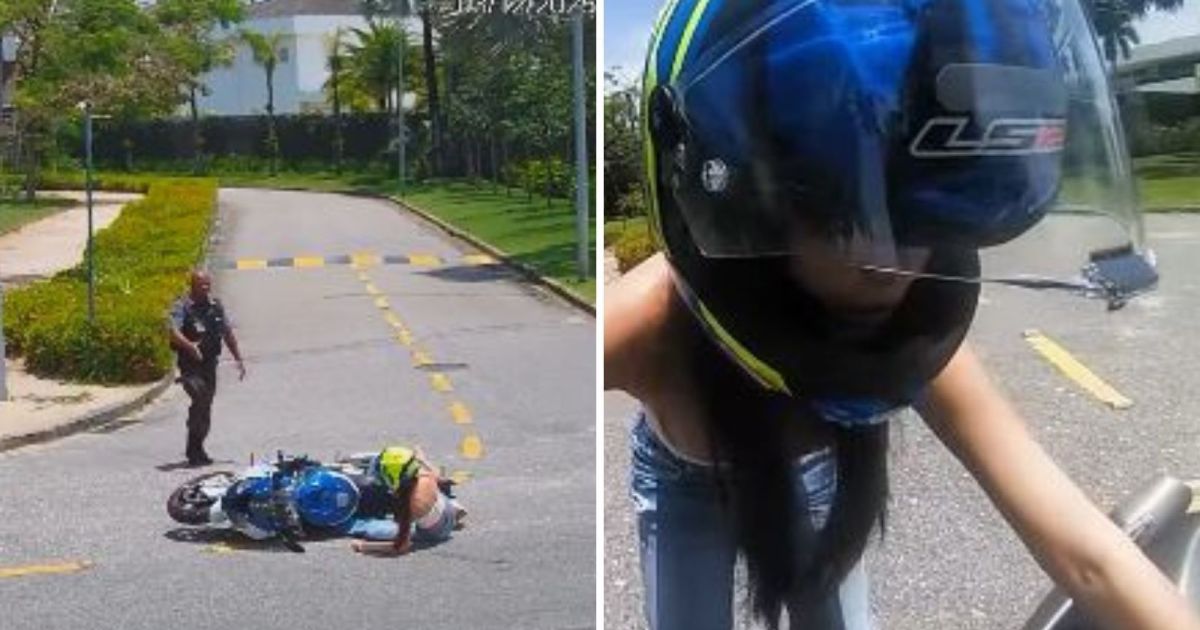 Juliette mostra queda com moto que ganhou do noivo; assista