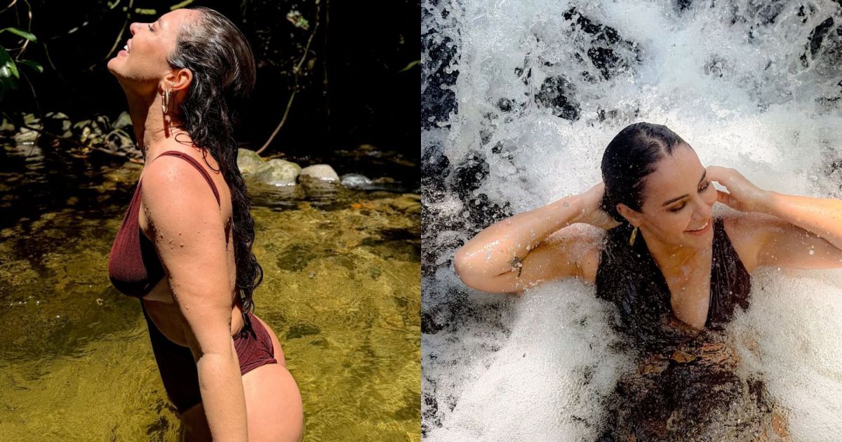 Paolla Oliveira posa de maiô em cachoeira: “Para energizar” Paolla Oliveira posa de maiô em cachoeira: “Para energizar”