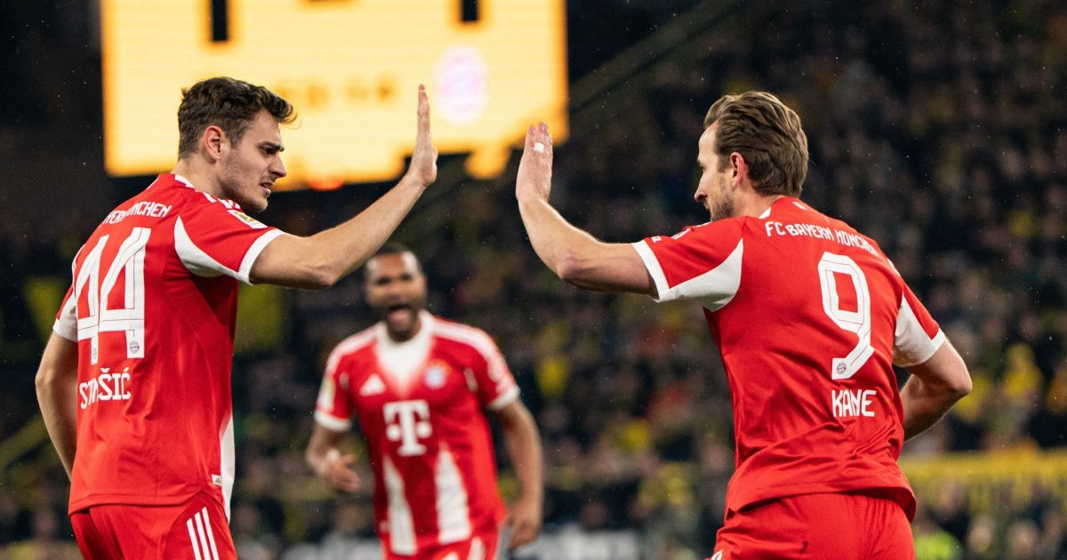 Kane marca duas vezes e Bayern vence Borussia Dortmund na Bundesliga Kane marca duas vezes e Bayern vence Borussia Dortmund na Bundesliga