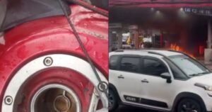 Vídeo: Homem diz ter recebido gasolina adulterada e incendeia posto no Rio