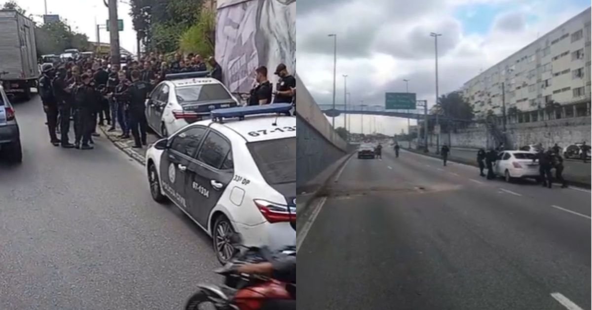 RJ: Policiais civis são baleados em ataque de traficantes na avenida Brasil RJ: Policiais civis são baleados em ataque de traficantes na avenida Brasil